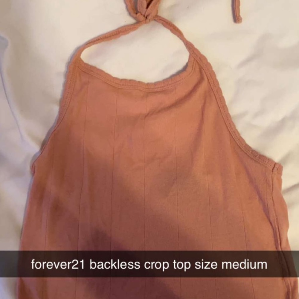 Forever 21 backless crop top